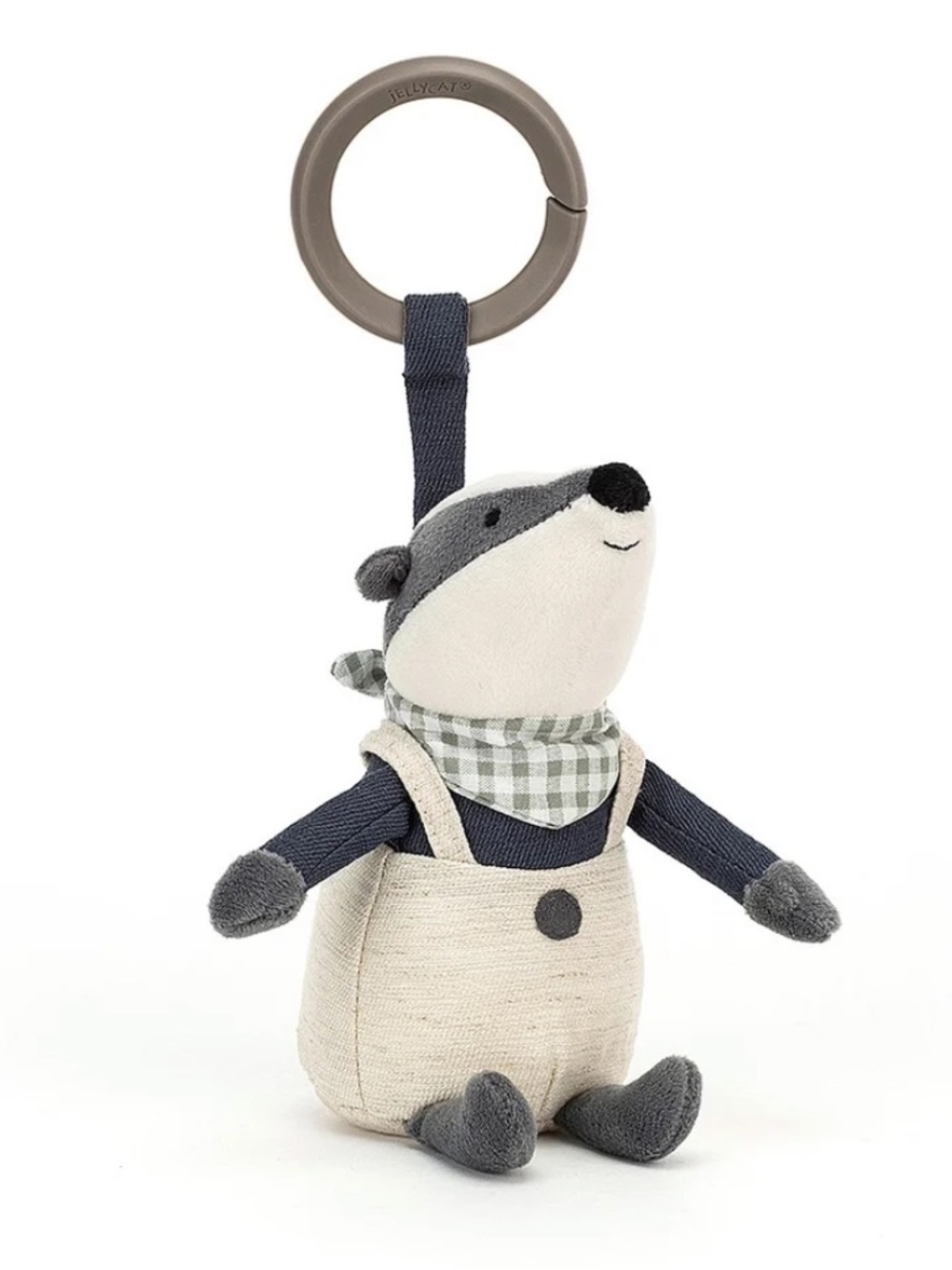 Retired Jellycat - “Little Rambler Badger Rattle” NWT